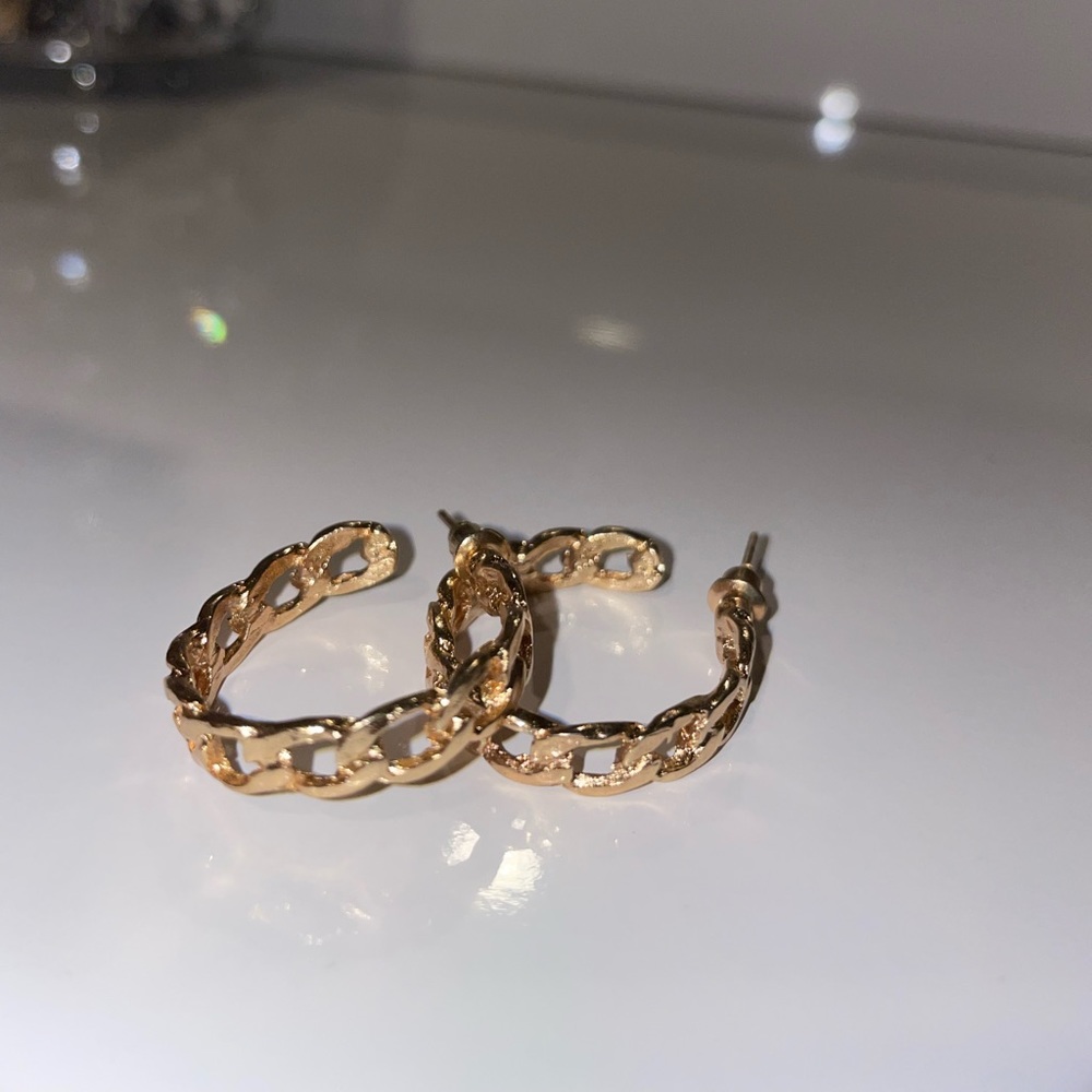 Gold hoop earrings